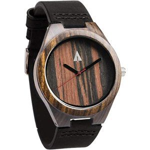 Treehut Men's Ebony Wooden Watch- Black Ebony Wooden 2